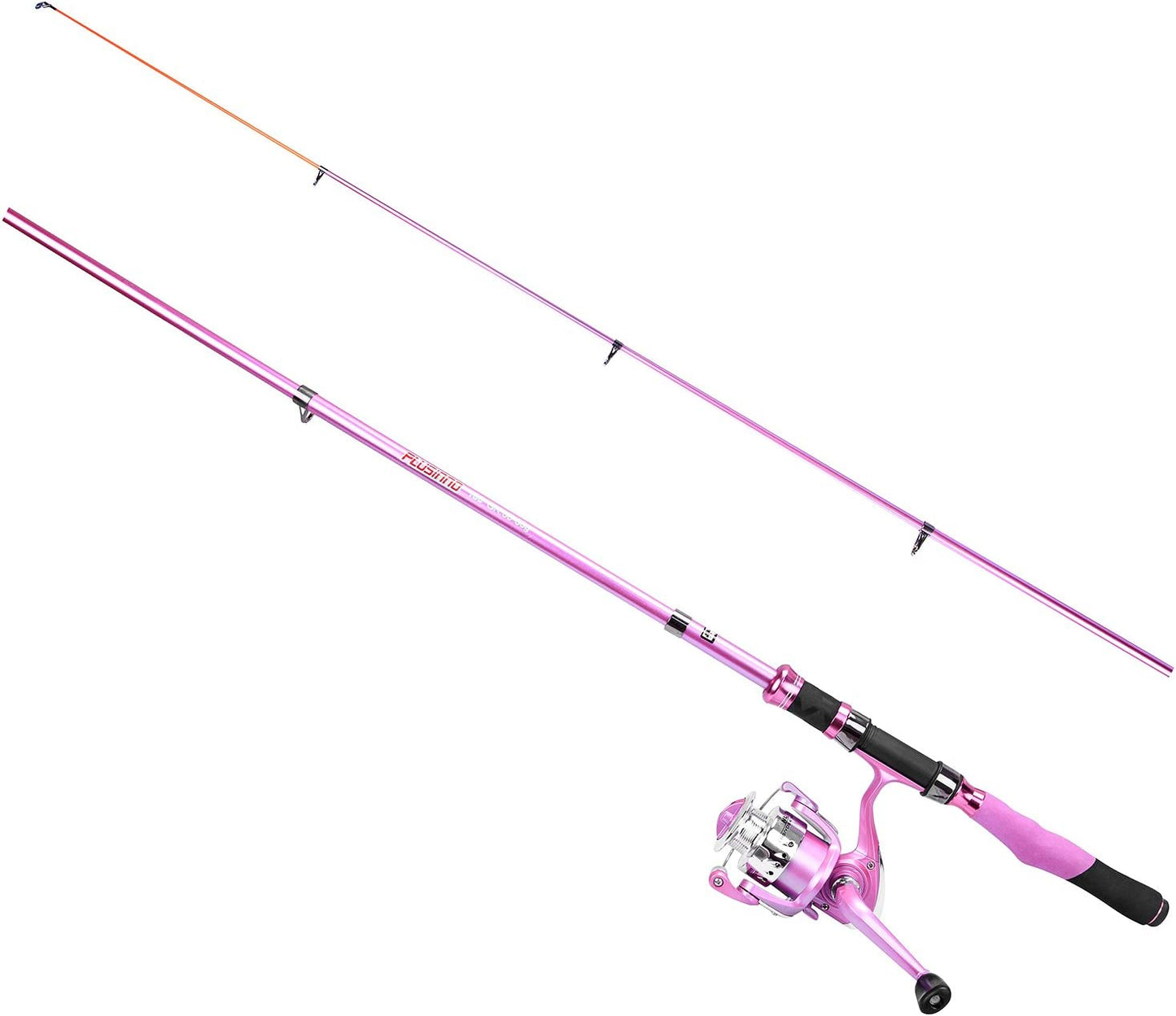 Ladies Telescopic Fishing Rod and Reel Combos,Spinning Fishing Pole Pink Designed for Ladies Fishing Girls Fishing Pole