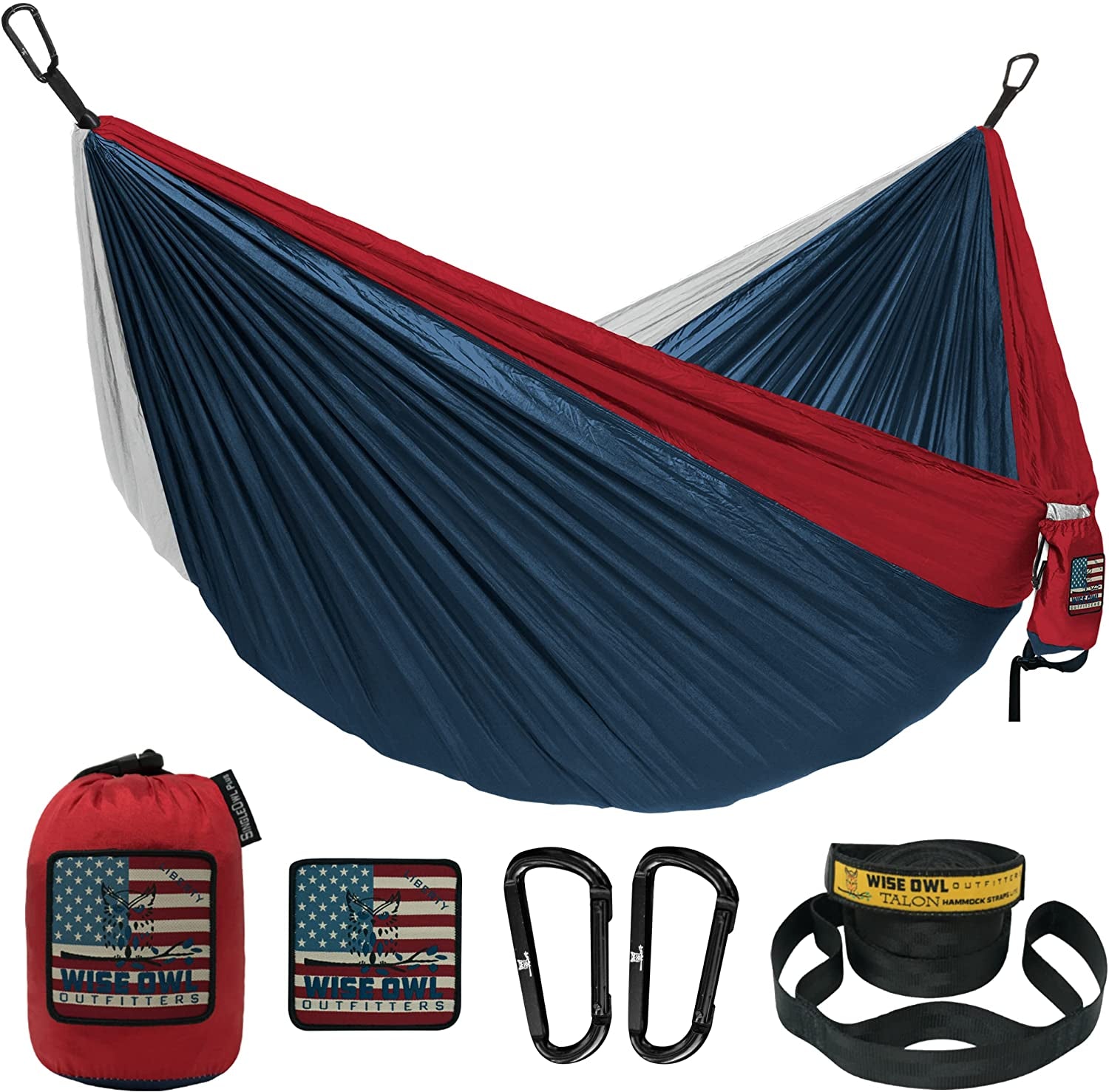 Hammock for Camping Hammocks Gear for the Outdoors Backpacking Survival or Travel - Portable Lightweight Parachute Nylon - up to 500Lbs